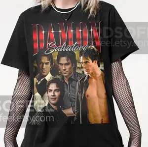 Damon Salvatore Unique Vintage T-Shirt, Gift For Women and Man Unisex T-Shirt