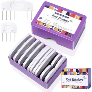 20Pcs Knit Blocking Pins Kit, Knit Blockers Pins Kit, Knit Blocking Combs, Blocking Pins for Knitting & Crochet Projects, Knit Blocking Pins for Blocking Mats, Crochet Blocking Pins