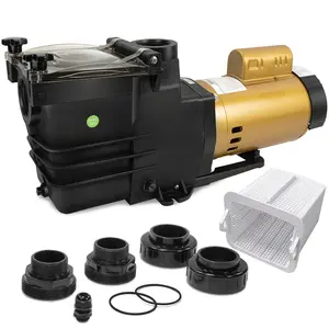 XtremepowerUS High Flow In-Ground Pool Pump, 1.0HP, 230V, IPX5 Rated, Quiet Cooling, with Strainer