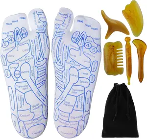 7PCS Massage Socks Tools - Independent Toe Chart for Relaxation, Foot Massage Socks for Muscle Tension and Improved Circulation, Foot Massager,Circulation Enhancer,Foot summervibes