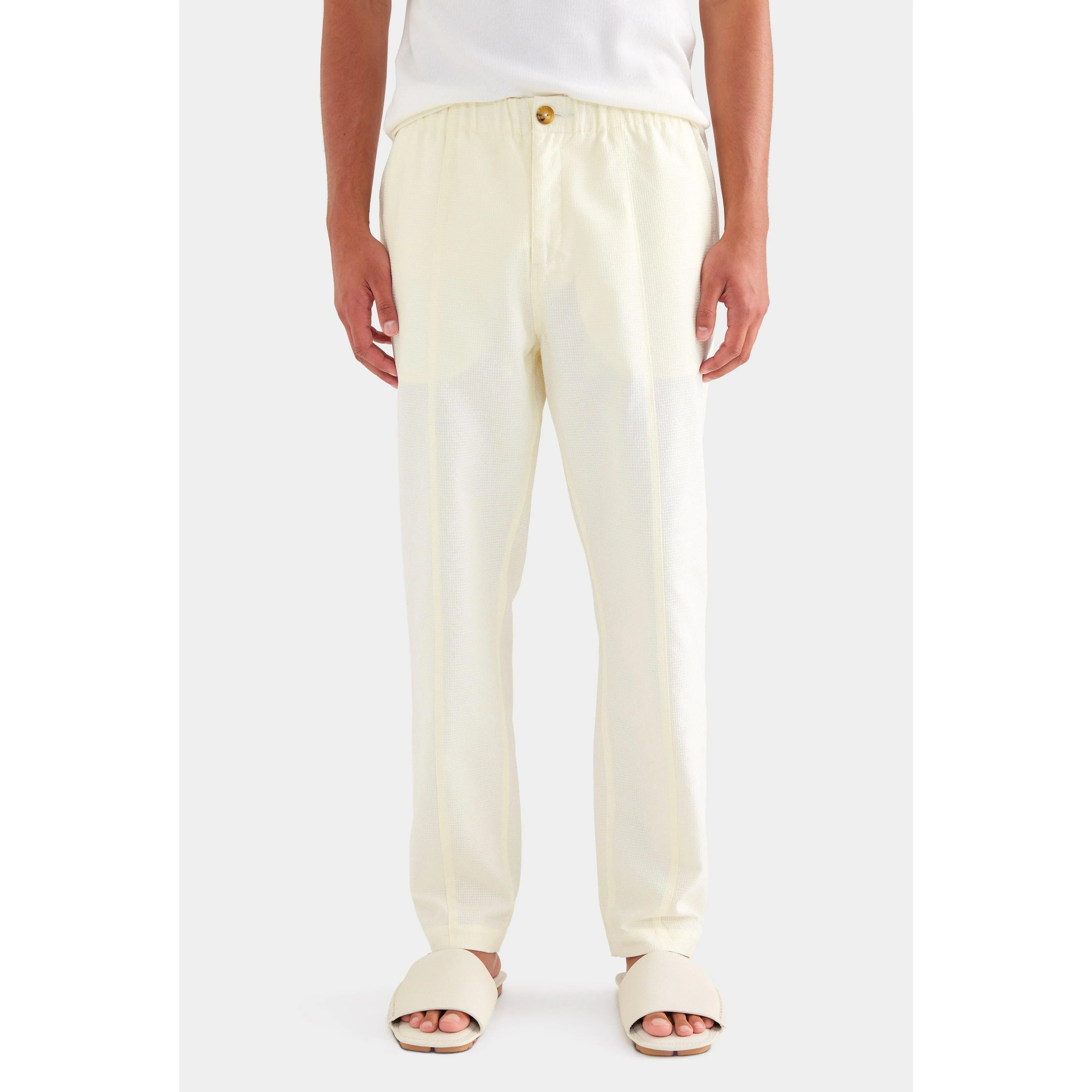 Seam Detail Trouser - Cream