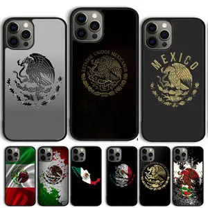 Mexican Flag Smartphone Casing, Cellphone Handheld Accessory Phone Case Cover for iPhone 17 Air, 16, 15, 14, 13, 12 Pro Max, 11 Pro Max Plus Coque Shell