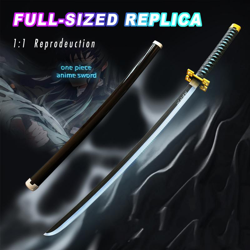 2.0 Upgraded Light Up Demon Slayer Muichiro Tokito Sword - 40 inches Plastic Anime cosplay prop with Belt & Stand