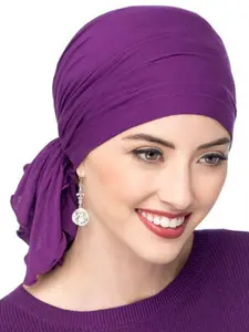Women's Modal Cotton Elastic Headscarf Cap, Braided Hair Wrap Hat, Pirate Style Chemotherapy Caps, Soft & Breathable Design