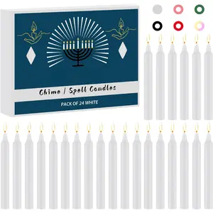 Spell Chime Candles 24 count White Candles, 4" Tall Unscented Mini Taper Candle for ,  Altar, Magic Tools, Rituals, Prayer, Meditation, Wedding Party Decoration, Shabbat