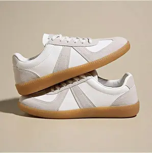 Women's Fashion Sneakers Leather Casual Vintage - Comfortable Running Tennis Coach Shoes with Beige Lining & Rubber Outsoles | Closed Toe Trainer