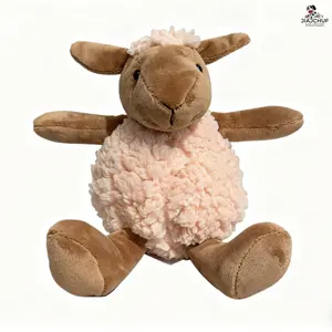 JIAJCHUF, Light Sheep Stuffed Toy, Light pink sheep, Fluffy Wool Material, Super Soft Plush Animal, Soft Stuffed Animals, Huggable Stuffed Animal, Soft Cuddly Gift, Perfect Gift for Kids & Collectors