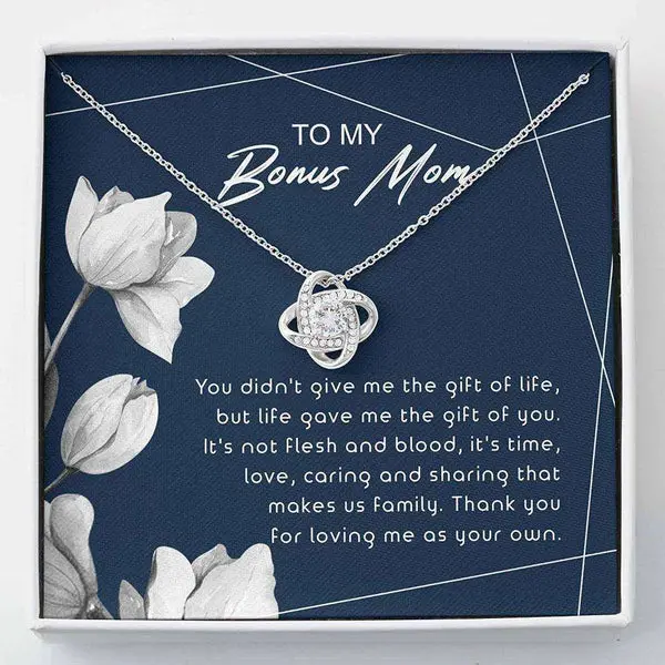 To my Bonus mom necklace, Bonus mom gifts, Stepmom gifts from from stepdaughter and stepson, Bonus mom mothers day gifts, Step mom mothers day gifts