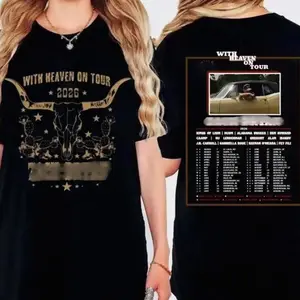 ZB With Heaven on Tour 2026 Front and Back T-Shirt, ZB Western Bull Skull Shirt, ZB Country Music, Concert Outfit, Gift For Fan ARV PEA