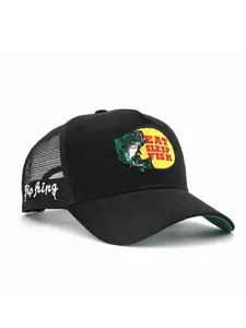 Unisex Fishing Mesh Hat Baseball Cap Graphic Stylish Trucker Hat, Outdoor Sun Protection Adjustable Casual Hat, Spring & Fall Travel Beach Vacation, Snapback Trucker Hats
