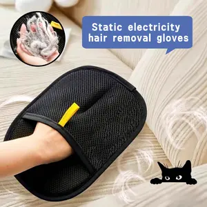 Pet Hair Remover Glove, Reusable Lint & Fur Removal Mitt for Cats & Dogs, Static Electrostatic Hair Brush for Furniture, Couch, Carpet, Bedding, Clothing, Car Seats, Grooming & Shedding Tool for All Pets