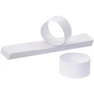 100Pcs Self Sealing White Blank Currency Straps Money Bands Bill Wrappers for Cash White