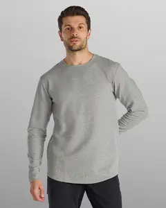 BYLT Thermal Drop-Cut Long Sleeve Tee for Men - Lightweight Waffle Finish, Casual Wear, All-Weather Base Layer