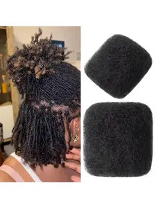 Afro Kinkys Bulk Human Hair for Twists 30g/Pack 8 inch Afro Kinky-Curly Human Hair Bulk Hair For Dreadlocks Extensions Bulk Human Braiding Hair Afro Kinky Twist Extensions