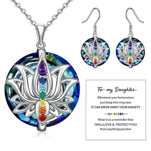 1 piece new sun flower crystal tree of life pendant necklace Jewelry earrings
