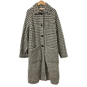 Pre-owned MARNI Wool Small Leather Goods Houndstooth Coat