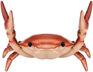 Creative Crab Pen Holder Weightlifting Crabs Pen Stand Storage Rack, Office Desktop Decoration, Pencil Holders Desk Supplies Holders and Dispensers, Desk Accessories and Workspace Organizers (Red)