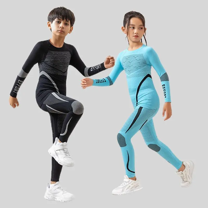 Children Kids Boy Girl Conmproression Skiing Underwear Set Fitness Gym Ski Snowboarding Sport Running Yoga Exercise Suit A592