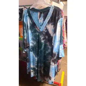 PSFU Blue & Black Tie Dye Shirt Top