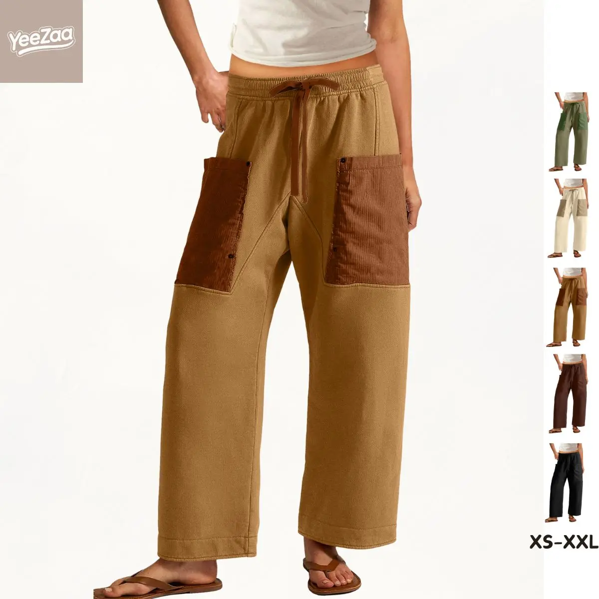 Wide Leg Sweatpants Baggy Cargo Pants YeeZaa 2026 Spring Summer Y2K Lounge Trousers Baggy Cargo Pants Lounge Trousers with Pockets