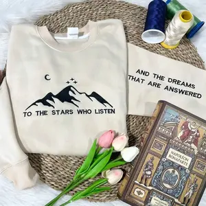 ACOTAR Embroidered Sweatshirt Stars Acotar Merch Acotar Sweatshirt Velaris Sweatshirt Acotar Shirt Sjm Merch Maas