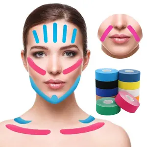 2.5CM*5M Kinesiology Tape for Face V Line Neck Eyes Lifting Tapes Wrinkle Remover Sticker Facial Skin Care Tool Elastic Bandage