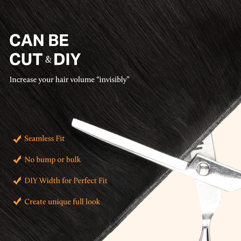 Doores Genius Seamless Tape-In Weft Hair Extensions 16–24" Straight 100% Human Hair For Daily Use