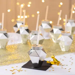 Bulk 36 Pc. Diamond Cups with Lids & Straws