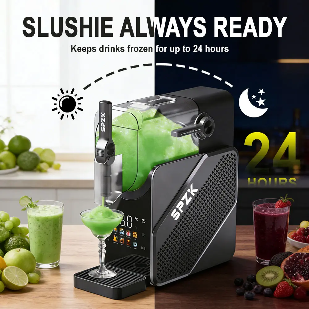 SPZTJK Slushie Machine 2.5L large capacity Food-Grade Stainless