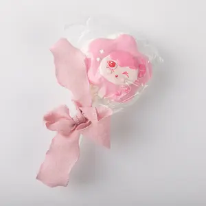 Creamy Tree Taba Squishy – Handmade Pink Lollipop Squishy Toy, Cute Cartoon Character with Pink Bow, Sticky Sensory Silicone for Stress & Anxiety Relief, Soft Squeeze Fun for Adults & Kids, Perfect for School or Office