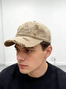 1PC Women's Letter Embroidered Vintage Baseball Hat, Extra Large Wide Brim Soft Top Sun Hat, Casual Loose-Fit All Seasons Hat