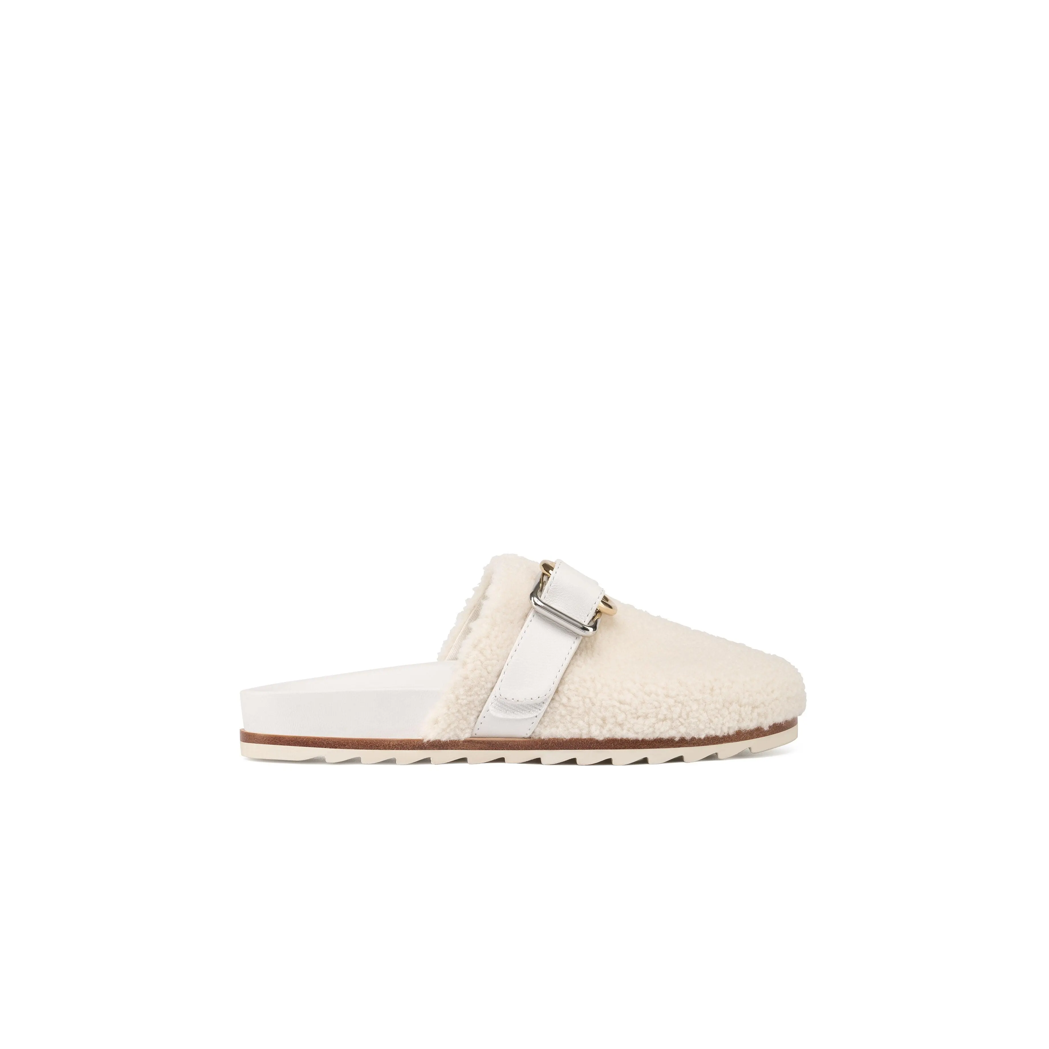 Jslides Rosie Shearling Mule Women's Shoes - Cozy Comfort & Refined Style with Buckle Closure for Summer Footwear - Girl
