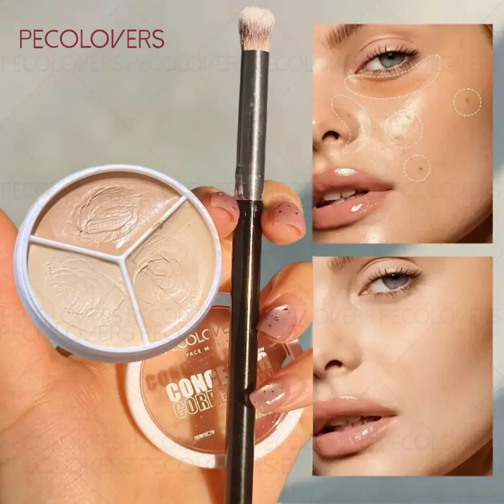 2PCS/Set Waterproof - Creamy Texture, Covers Dark Circles, Tattoos, Suitable for All Skin Types, Comes with A Brush, Flawless Makeup, Corrector Concealer Palette, Dark Circles Concealer, Even Skin Tone, Essential Daily Cosmetics, Concealer For Scars