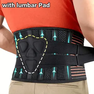 Breathable Adjustable Waist Support Belt with Lumbar Pad, Fixed Back Brace for Men Women, Sports Fitness Workout Waist Training Belt, Adjustable Waist Wrap
