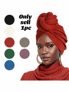 Women Turbans and Head Wraps, Women African 3D Turban Flower Knot Pre-Tied Bonnet Beanie Cap Headwrap, Elegant Knot Design, Super soft and extremely stretchy, lightweight and breathable, for daily wear, beach, pool, sleep, going out or staying in