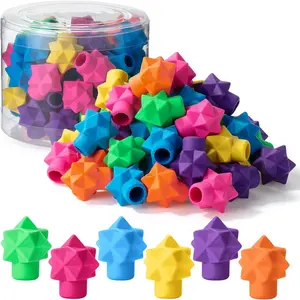 - cil Top Erasers, 48 Pack,  Colors, Latex-Free, No-Smudge Cap cil Erasers for  Erasing, , Teachers, Studying Supplies