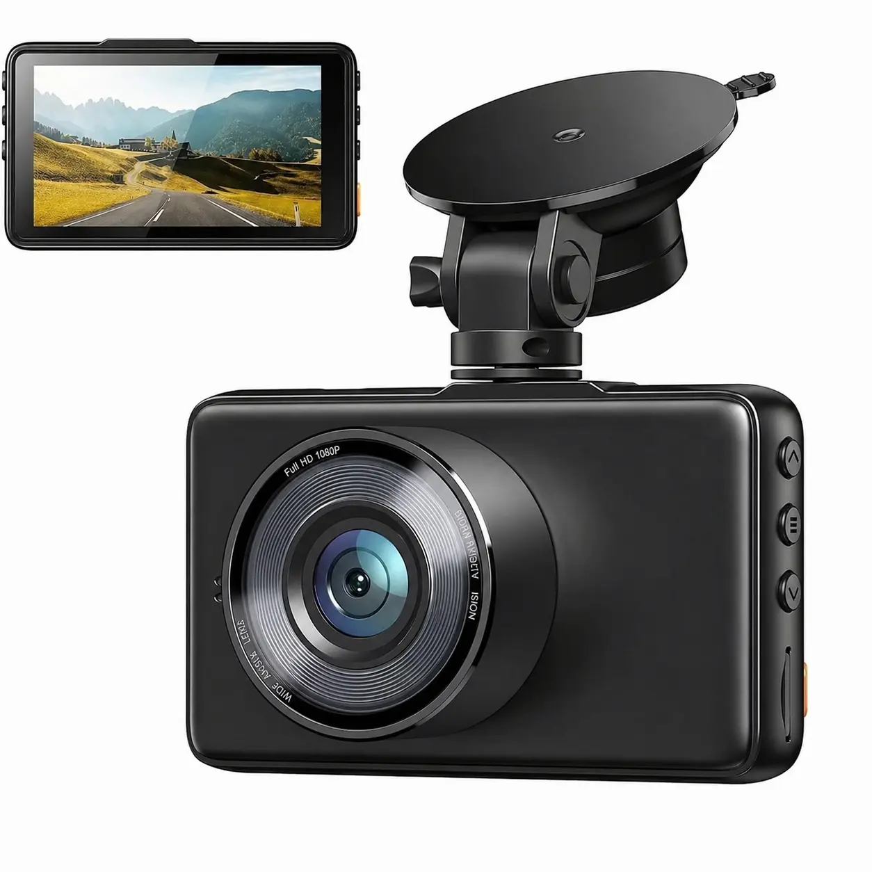 Car Dash Cam with WiFi and GPS, 170° Wide Angle, Night Vision, G Sensor, 24/7 Parking Monitor, Loop Recording, Essential Car Safety Device, Video Dashcam