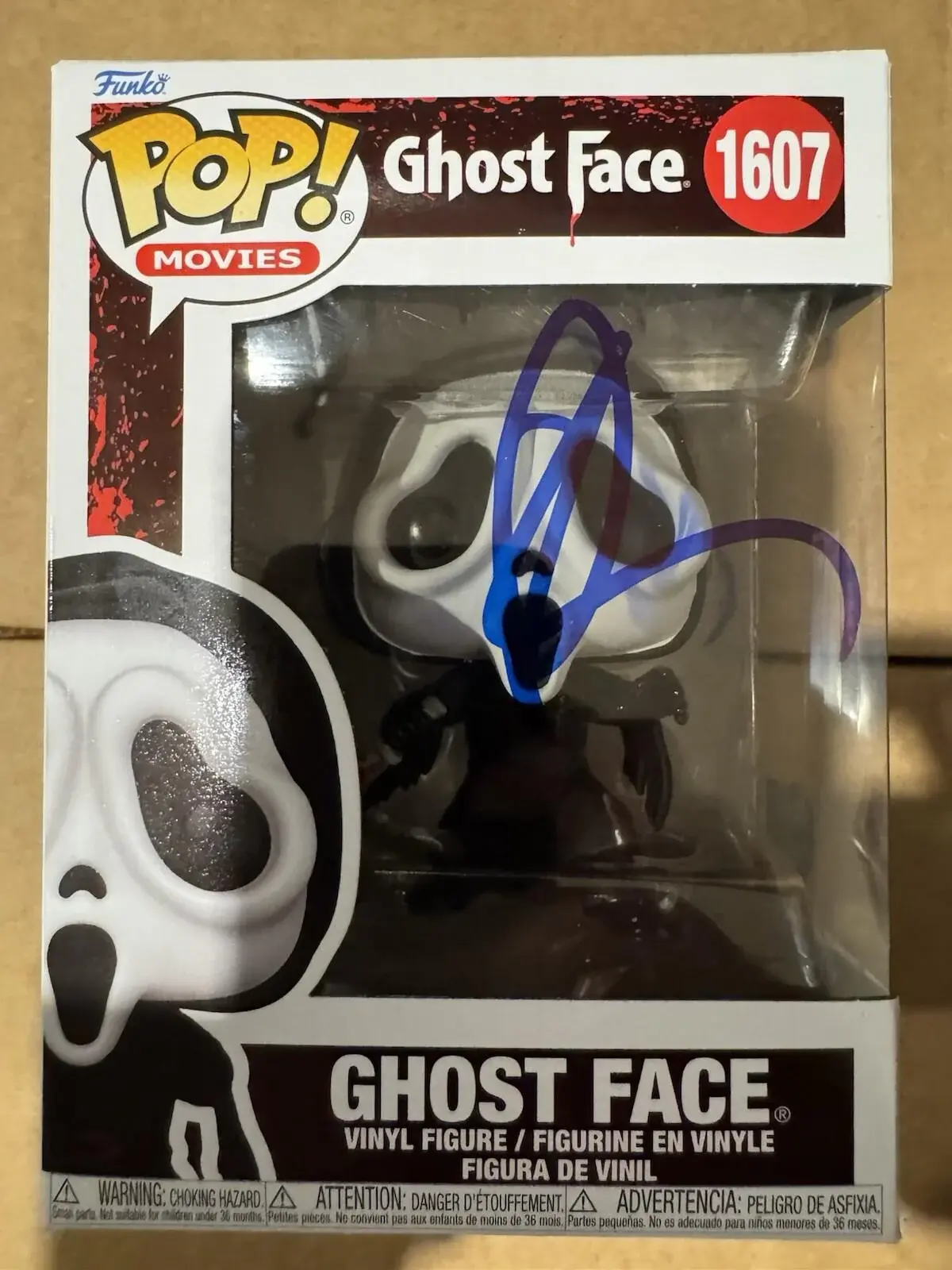 Drew Barrymore signed Funko Pop Ghost Face #1607 Beckett Authenticated Scream