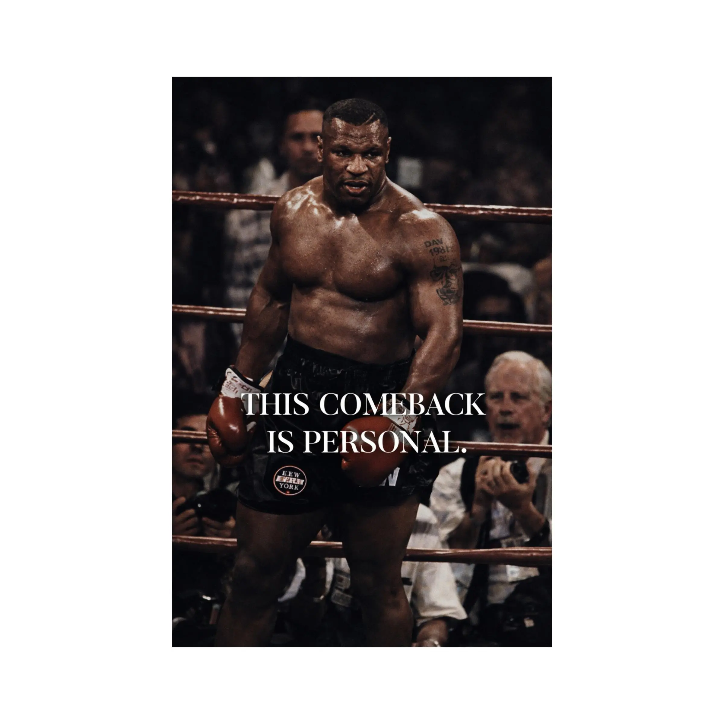 Mike Tyson Comeback Poster, Boxing Legend Wall Art, Vintage Fight, Motivational Decor