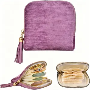 Luxurious Velvet Travel Jewelry Case Small Jewelry Organizer Box for Women Mother Day Gift Idea Portable Ring Earrings Necklace Storage Bag with Tassel Zipper Aesthetic Travel Essentials for Teens Girls Bridesmaid Proposal Gift Set 2026