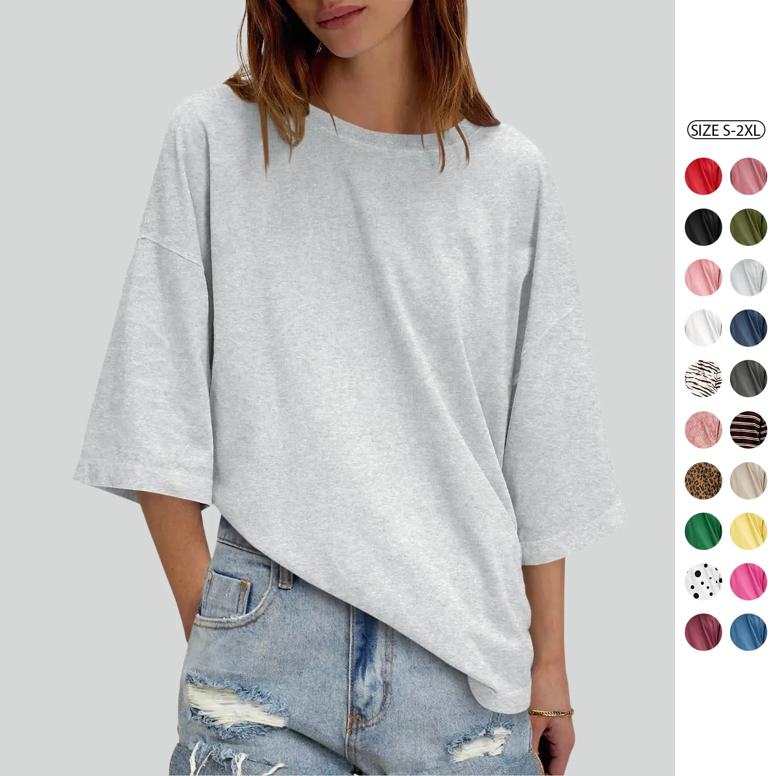 Imily Bela Womens 2026 New Summer Style Oversized Half Sleeve T Shirts Casual Crew Neck Tunic Tops Loose Fit Boxy Basic Tees Imily Bela Womens 2026 New Summer Style Oversized Half Sleeve T Shirts Casual Crew Neck Tunic Tops Loose Fit Boxy Basic Tees