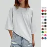 Imily Bela Womens 2026 New Summer Style Oversized Half Sleeve T Shirts Casual Crew Neck Tunic Tops Loose Fit Boxy Basic Tees