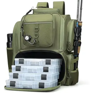 Fishing Backpack,Tackle Bag,with Tackle Boxes. Large Fishing Bag, Strong Materials