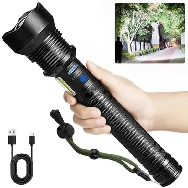 Flashlights High Lumens, 99,000 Lumens Super Bright Led Flashlight, Flash Light with 7 Modes, IPX6 Waterproof, Handheld Powerful Flashlight for Camping, Emergencies