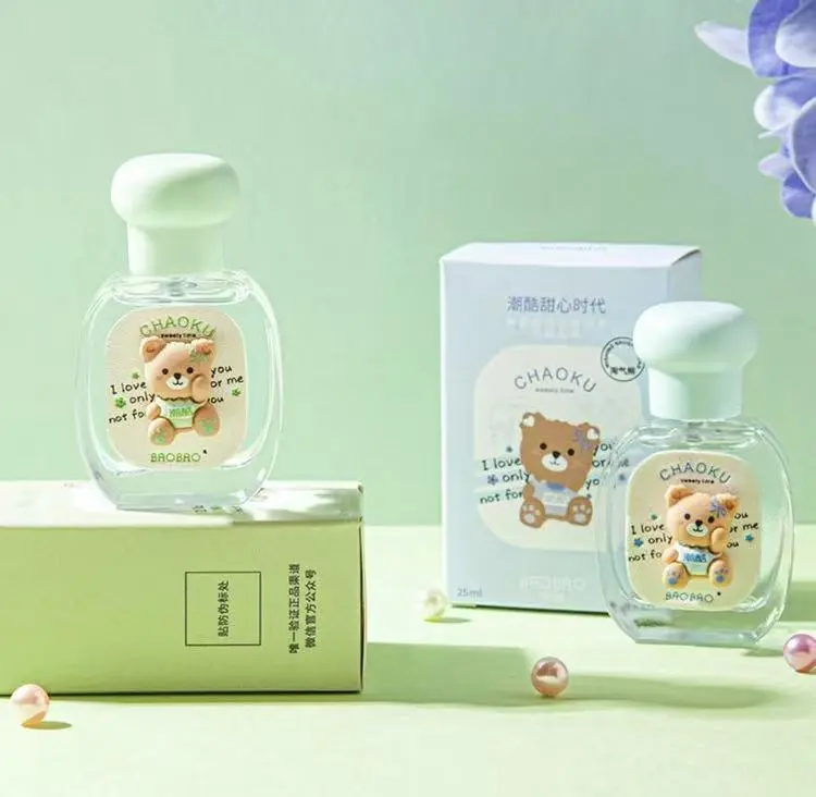 Women's & Girls' Cute Bear Design Perfume - Non-Toxic, Long-Lasting Natural Lightweight Scent, Daily-Use Fragrance