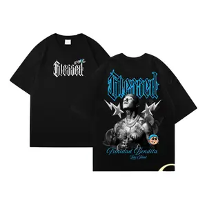 Blessd Trinidad Bendita T-Shirt, Latin Trap Reggaeton Streetwear Graphic Tee, El Bendito Fans Unisex Cotton Shirt for Men Women, Urban Hip Hop Outfit Casual Concert Everyday Wear