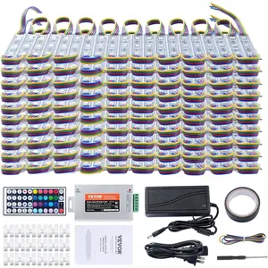 VEVOR 200PCS LED Storefront Lights, 103Ft 5050 SMD, RGB Color Changing Decorative Module Light with Remote Control, String Lights for Store Window Advertising Letter Signs, IP68 Waterproof