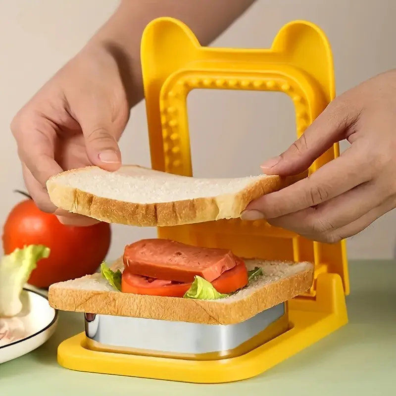 Sandwich Cutter Sealing Pocket Bread Mold, Home DIY Baking Tool, Toast Sandwich Mould, Sandwich Slicer and Dual-Sided Sealer, Sandwich Press Tool