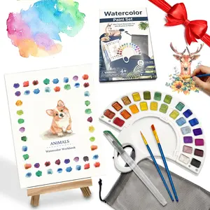 Watercolor Workbook for Adults ,coloring books,Watercolor Paint Set with 300GSM Thick Paper, Beginner Friendly Coloring Book Kit for Stress Relief Art Supplies Art Kits