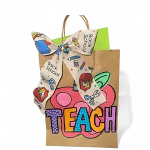 Hand painted teacher appreciation gift bag